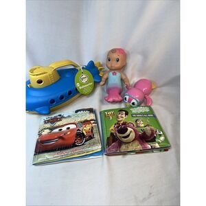 Bath Tot Lot: Lauer Toys Wee Waterbaby ,Green Toys Submarine, 2 books, swim owl